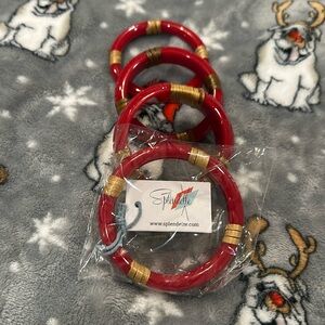 Splendette red bangles - maiden size 2.28 inches in width